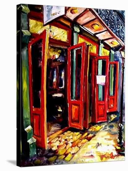 Big Red Doors in the French Quarter-Diane Millsap-Stretched Canvas