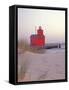 Big Red Holland Lighthouse, Holland, Ottowa County, Michigan, USA-Brent Bergherm-Framed Stretched Canvas