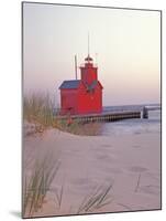 Big Red Holland Lighthouse, Holland, Ottowa County, Michigan, USA-Brent Bergherm-Mounted Premium Photographic Print