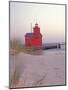 Big Red Holland Lighthouse, Holland, Ottowa County, Michigan, USA-Brent Bergherm-Mounted Photographic Print