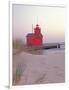 Big Red Holland Lighthouse, Holland, Ottowa County, Michigan, USA-Brent Bergherm-Framed Photographic Print