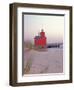 Big Red Holland Lighthouse, Holland, Ottowa County, Michigan, USA-Brent Bergherm-Framed Photographic Print