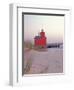 Big Red Holland Lighthouse, Holland, Ottowa County, Michigan, USA-Brent Bergherm-Framed Photographic Print