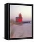 Big Red Holland Lighthouse, Holland, Ottowa County, Michigan, USA-Brent Bergherm-Framed Stretched Canvas