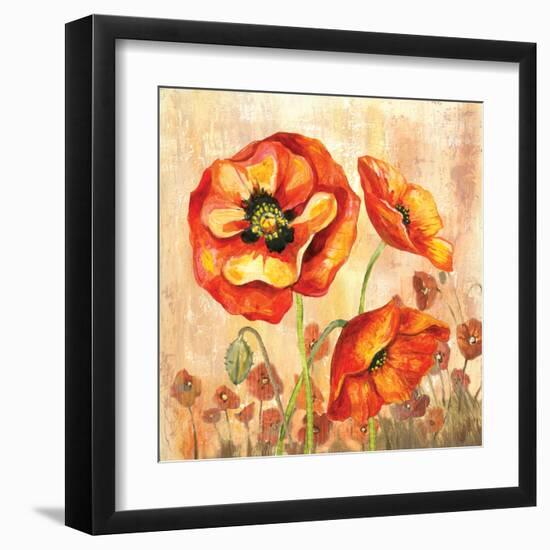 Big Red Poppies II-Gregory Gorham-Framed Art Print