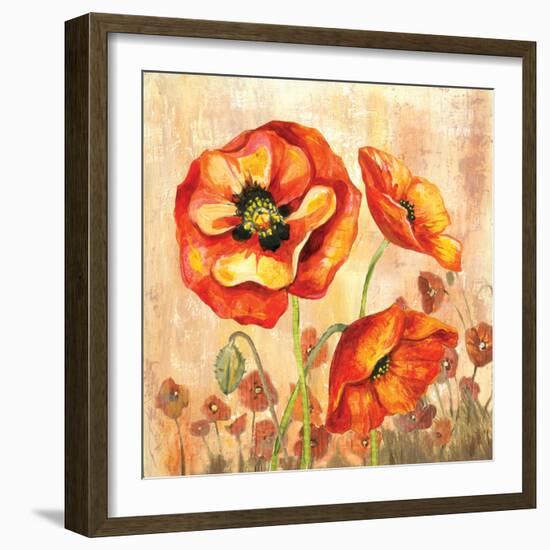 Big Red Poppies II-Gregory Gorham-Framed Art Print