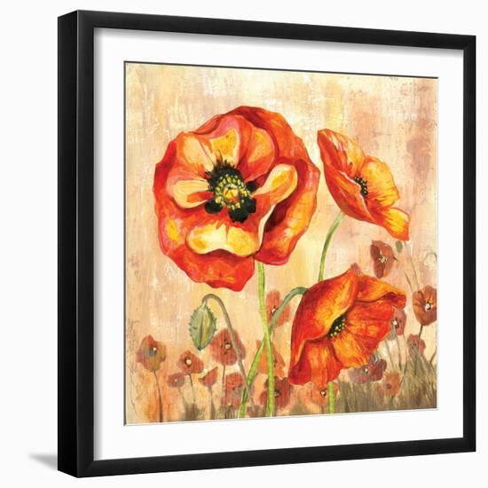 Big Red Poppies II-Gregory Gorham-Framed Art Print