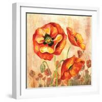 Big Red Poppies II-Gregory Gorham-Framed Art Print