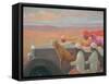 Big Red Turban-Lincoln Seligman-Framed Stretched Canvas