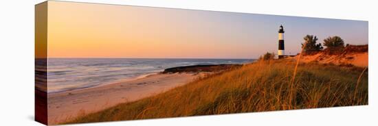 Big Sable Point Lighthouse at dusk, Ludington, Mason County, Michigan, USA-null-Stretched Canvas