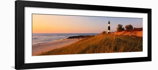 Big Sable Point Lighthouse at dusk, Ludington, Mason County, Michigan, USA-null-Framed Photographic Print