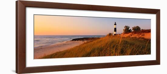 Big Sable Point Lighthouse at dusk, Ludington, Mason County, Michigan, USA-null-Framed Photographic Print