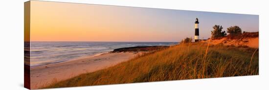 Big Sable Point Lighthouse at dusk, Ludington, Mason County, Michigan, USA-null-Stretched Canvas