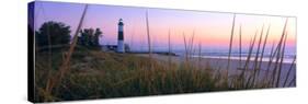 Big Sable Point Lighthouse at dusk, Ludington, Mason County, Michigan, USA-null-Stretched Canvas