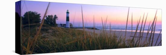 Big Sable Point Lighthouse at dusk, Ludington, Mason County, Michigan, USA-null-Stretched Canvas