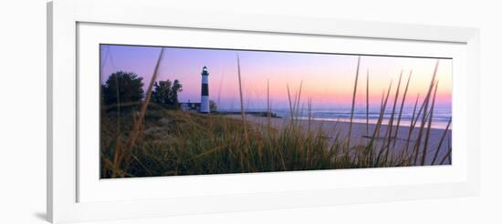 Big Sable Point Lighthouse at dusk, Ludington, Mason County, Michigan, USA-null-Framed Photographic Print