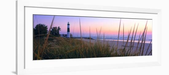 Big Sable Point Lighthouse at dusk, Ludington, Mason County, Michigan, USA-null-Framed Photographic Print