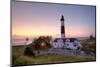 Big Sable Point Lighthouse At Sunset-Adam Romanowicz-Mounted Photographic Print