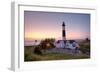 Big Sable Point Lighthouse At Sunset-Adam Romanowicz-Framed Photographic Print