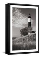 Big Sable Point Lighthouse II BW-Alan Majchrowicz-Framed Stretched Canvas