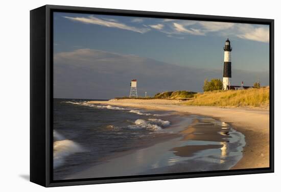 Big Sable Point Lighthouse on Lake Michigan, Ludington SP, Michigan-Chuck Haney-Framed Stretched Canvas