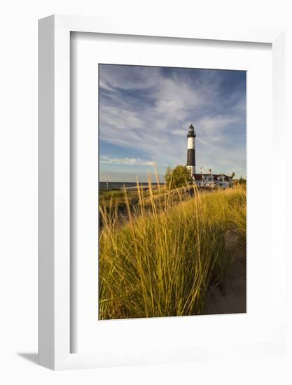 Big Sable Point Lighthouse on Lake Michigan, Ludington SP, Michigan-Chuck Haney-Framed Photographic Print