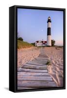 Big Sable Point Lighthouse-Adam Romanowicz-Framed Stretched Canvas