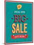 Big Sale Typographic Design-MiloArt-Mounted Art Print