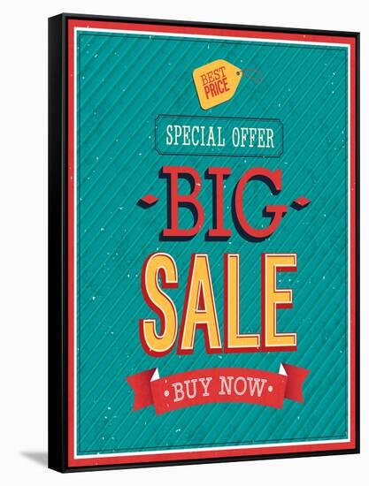 Big Sale Typographic Design-MiloArt-Framed Stretched Canvas