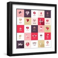 Big Set of Icons for Valentines Day-PureSolution-Framed Art Print