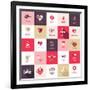 Big Set of Icons for Valentines Day-PureSolution-Framed Art Print