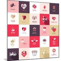 Big Set of Icons for Valentines Day-PureSolution-Mounted Art Print