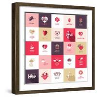 Big Set of Icons for Valentines Day-PureSolution-Framed Art Print