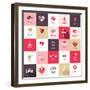 Big Set of Icons for Valentines Day-PureSolution-Framed Art Print