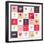 Big Set of Icons for Valentines Day-PureSolution-Framed Art Print