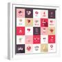 Big Set of Icons for Valentines Day-PureSolution-Framed Art Print