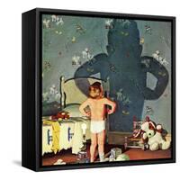 "Big Shadow, Little Boy," October 22, 1960-Richard Sargent-Framed Stretched Canvas