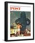 "Big Shadow, Little Boy," Saturday Evening Post Cover, October 22, 1960-Richard Sargent-Framed Premium Giclee Print