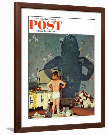 "Big Shadow, Little Boy," Saturday Evening Post Cover, October 22, 1960-Richard Sargent-Framed Giclee Print