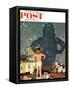 "Big Shadow, Little Boy," Saturday Evening Post Cover, October 22, 1960-Richard Sargent-Framed Stretched Canvas