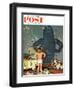 "Big Shadow, Little Boy," Saturday Evening Post Cover, October 22, 1960-Richard Sargent-Framed Premium Giclee Print