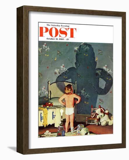 "Big Shadow, Little Boy," Saturday Evening Post Cover, October 22, 1960-Richard Sargent-Framed Giclee Print