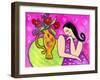 Big Shy Diva and Flower Vase-Wyanne-Framed Giclee Print