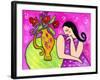 Big Shy Diva and Flower Vase-Wyanne-Framed Giclee Print