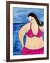 Big Shy Diva at the Beach-Wyanne-Framed Giclee Print