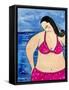 Big Shy Diva at the Beach-Wyanne-Framed Stretched Canvas