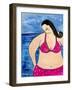 Big Shy Diva at the Beach-Wyanne-Framed Giclee Print