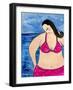 Big Shy Diva at the Beach-Wyanne-Framed Giclee Print