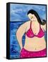 Big Shy Diva at the Beach-Wyanne-Framed Stretched Canvas