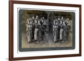 Big Sisters and Little Brothers in the Land of the Rising Sun, Yokohama, Japan, 1904-Underwood & Underwood-Framed Giclee Print
